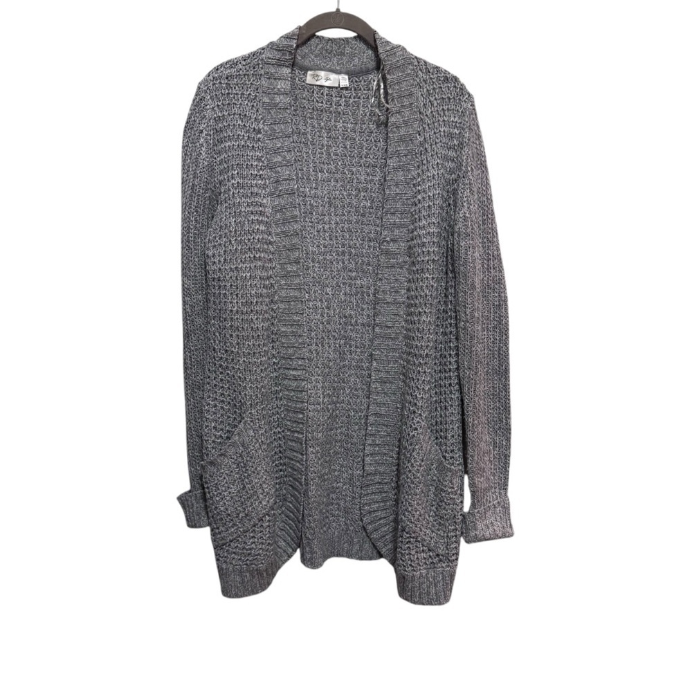 RD Style Gray Chunky Knit Cardigan Sweater